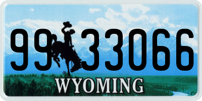 WY license plate 9933066