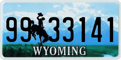 WY license plate 9933141