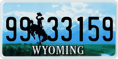WY license plate 9933159