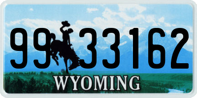 WY license plate 9933162