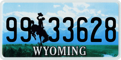 WY license plate 9933628
