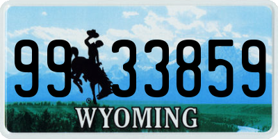 WY license plate 9933859