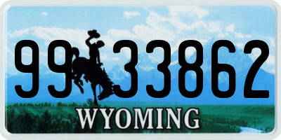 WY license plate 9933862