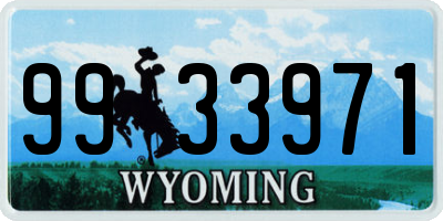 WY license plate 9933971