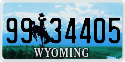 WY license plate 9934405