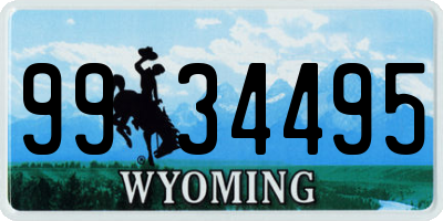 WY license plate 9934495