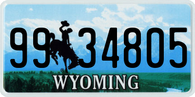 WY license plate 9934805