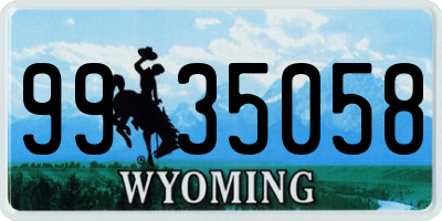 WY license plate 9935058