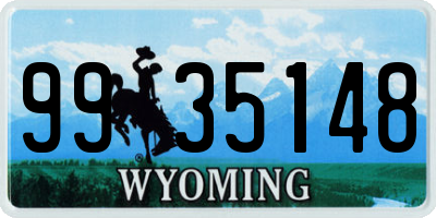 WY license plate 9935148