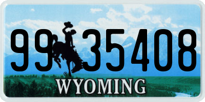 WY license plate 9935408