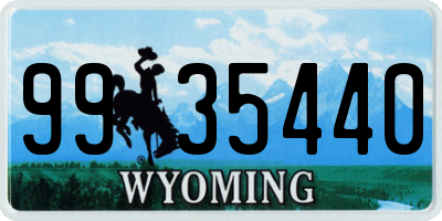 WY license plate 9935440