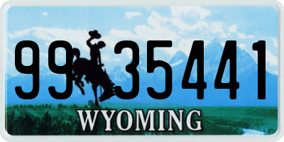 WY license plate 9935441