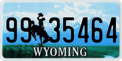 WY license plate 9935464