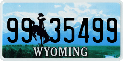 WY license plate 9935499