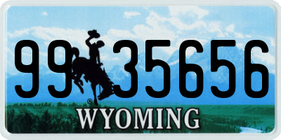 WY license plate 9935656