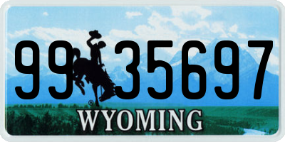 WY license plate 9935697