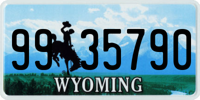 WY license plate 9935790