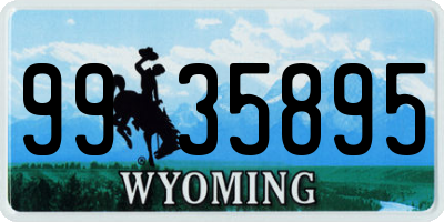 WY license plate 9935895