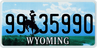 WY license plate 9935990