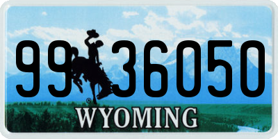 WY license plate 9936050
