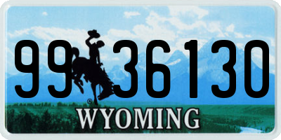WY license plate 9936130