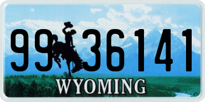 WY license plate 9936141