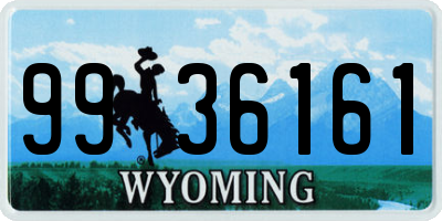 WY license plate 9936161