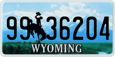 WY license plate 9936204