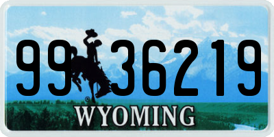 WY license plate 9936219
