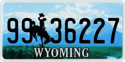 WY license plate 9936227