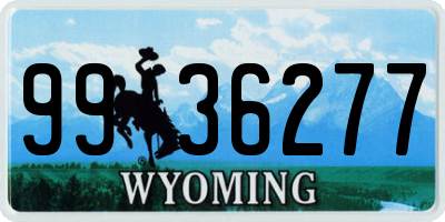 WY license plate 9936277