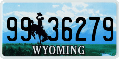 WY license plate 9936279