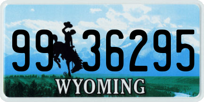 WY license plate 9936295