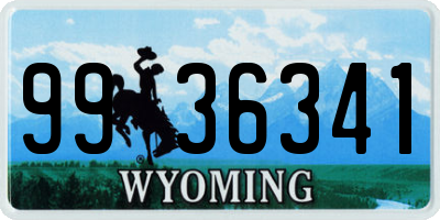 WY license plate 9936341