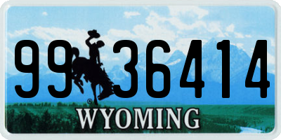 WY license plate 9936414