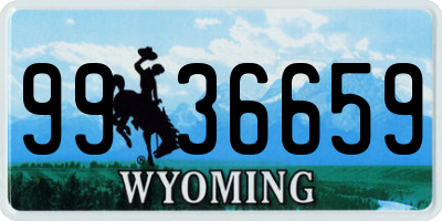 WY license plate 9936659