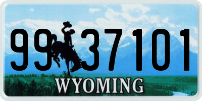 WY license plate 9937101