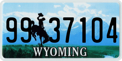 WY license plate 9937104