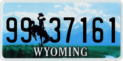 WY license plate 9937161