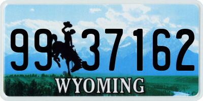WY license plate 9937162