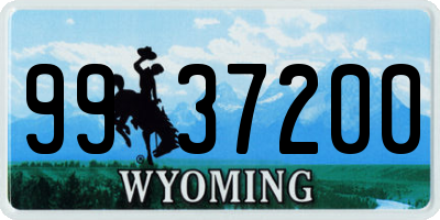 WY license plate 9937200