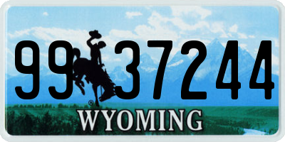 WY license plate 9937244