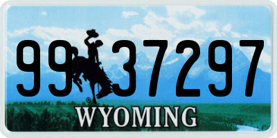 WY license plate 9937297