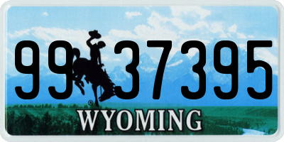 WY license plate 9937395