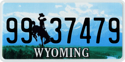 WY license plate 9937479