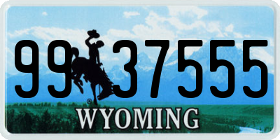 WY license plate 9937555