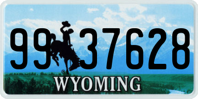 WY license plate 9937628