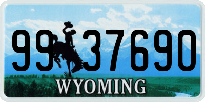 WY license plate 9937690