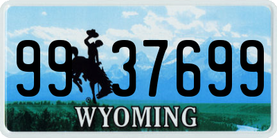 WY license plate 9937699