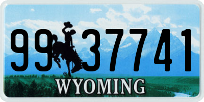 WY license plate 9937741